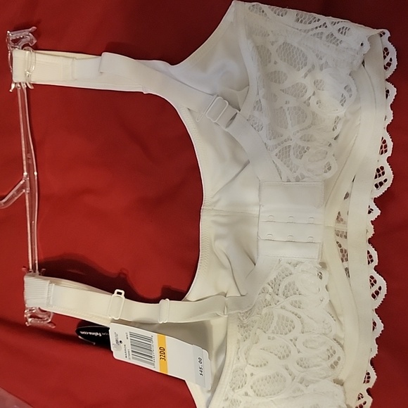 Nwt Paramour Marron Underwire Lined Camisole Bra Lace Ribbed Racerback Adjustabl - Picture 3 of 5